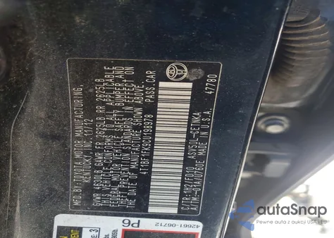 2012 Toyota Camry Base from USA, damaged, VIN 4T1BF1FK9CU198978